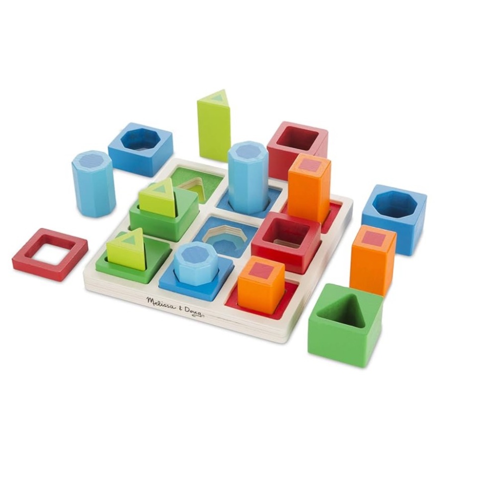 MELISSA & DOUG Shape Sequence Sorting Set Wooden Toy Best for 3, 4, 5, 6 Yr olds